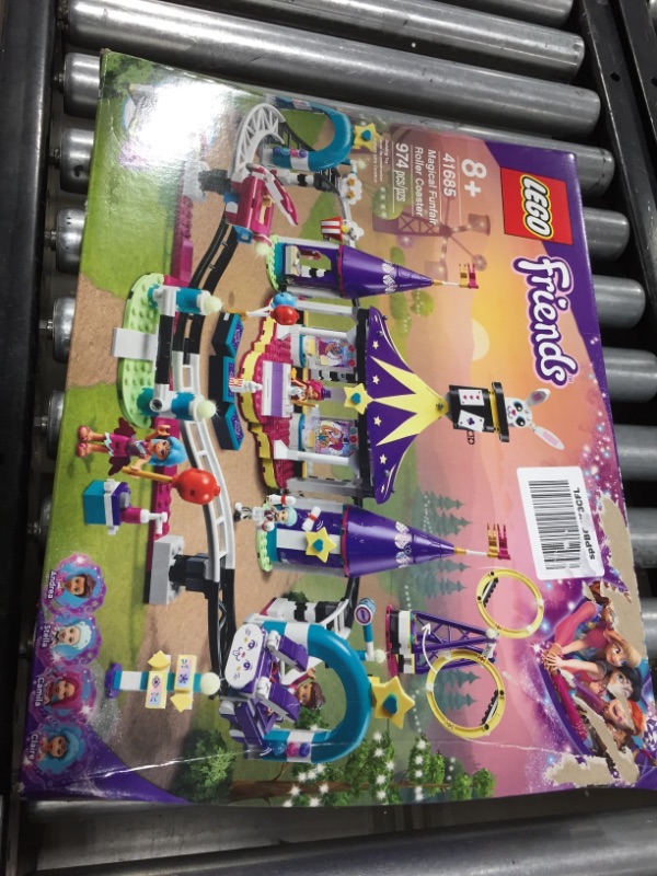 Photo 2 of LEGO Friends Magical Funfair Roller Coaster 41685 Building Kit; Pretend Playset for Kids Who Love Theme Park Toys; New 2021 (974 Pieces)
