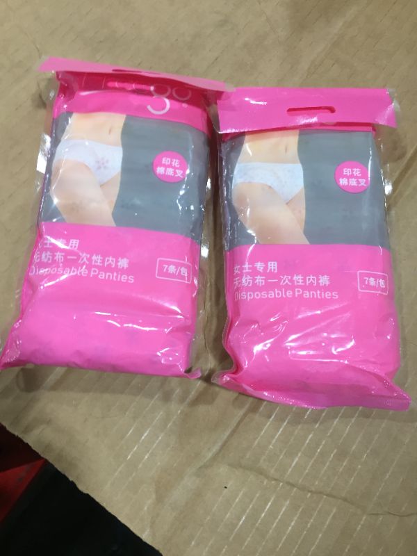 Photo 1 of 2 PC DISPOSABLE PANTIES SIZE L 