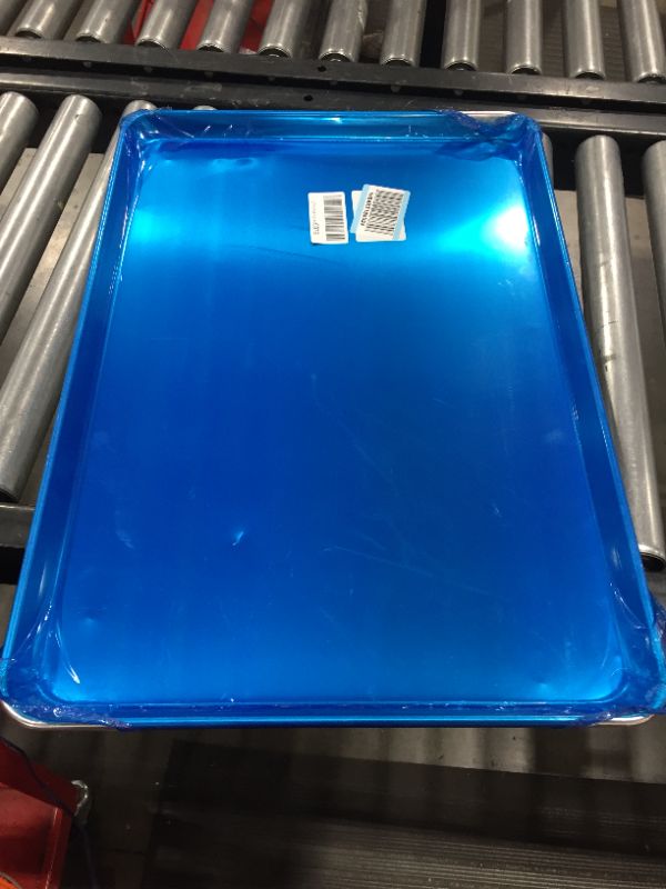 Photo 2 of 1 Sheet Pan BAKSP2618 Full Size 19 Gauge 18" x 26" Wire in Rim Aluminum Sheet Pan