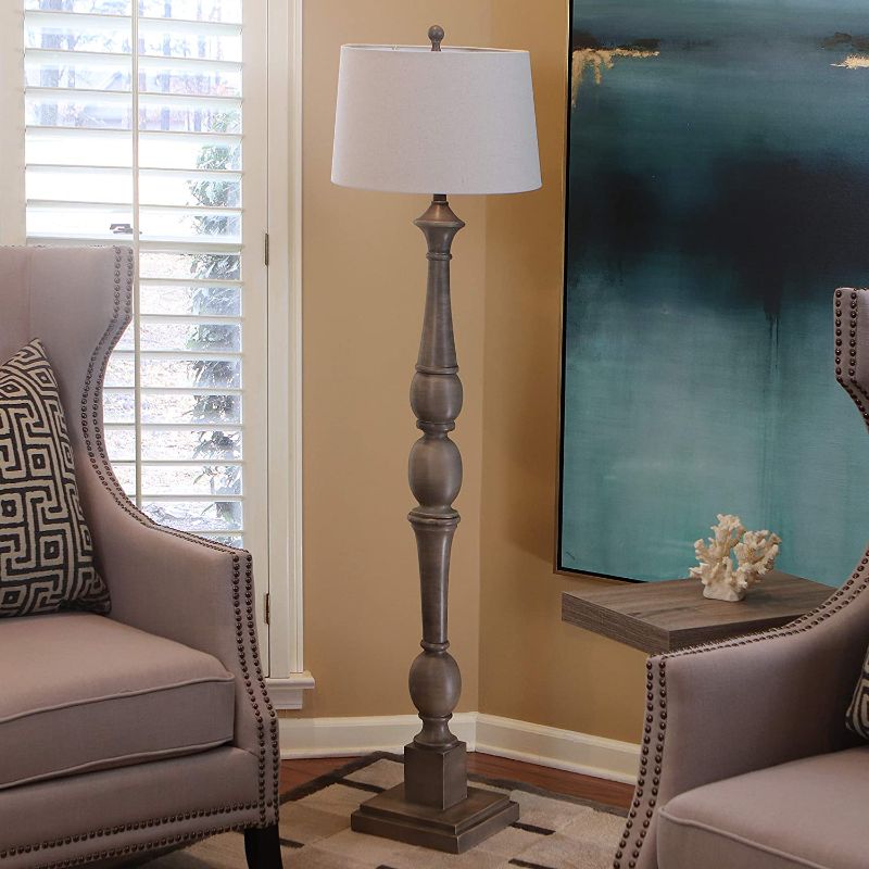 Photo 1 of Decor Therapy PL3734 Floor lamp, Warm Grey
