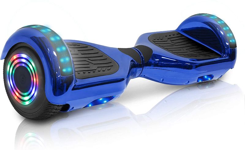 Photo 1 of Wilibl Hoverboard for Kids Ages 6-12 Electric Self Balancing Scooter with Built in Bluetooth Speaker 6.5" Wheels LED Lights Hover Board Safety Certified (Chrome Blue)
