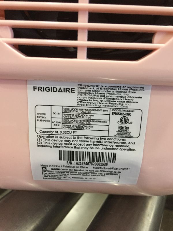 Photo 5 of FRIGIDAIRE EFMIS462-PINK 12 Can Retro Mini Portable Personal Fridge/Cooler for Home, Office or Dorm, Pink
