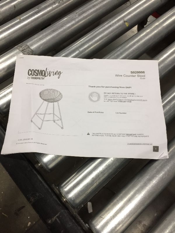 Photo 3 of CosmoLiving by Cosmopolitan Ellis Barstools Gold
