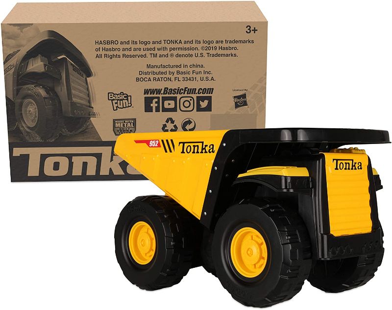 Photo 1 of Basic Fun Tonka - Steel Classics Toughest Mighty Dump Truck, Frustration-Free Packaging (FFP)
