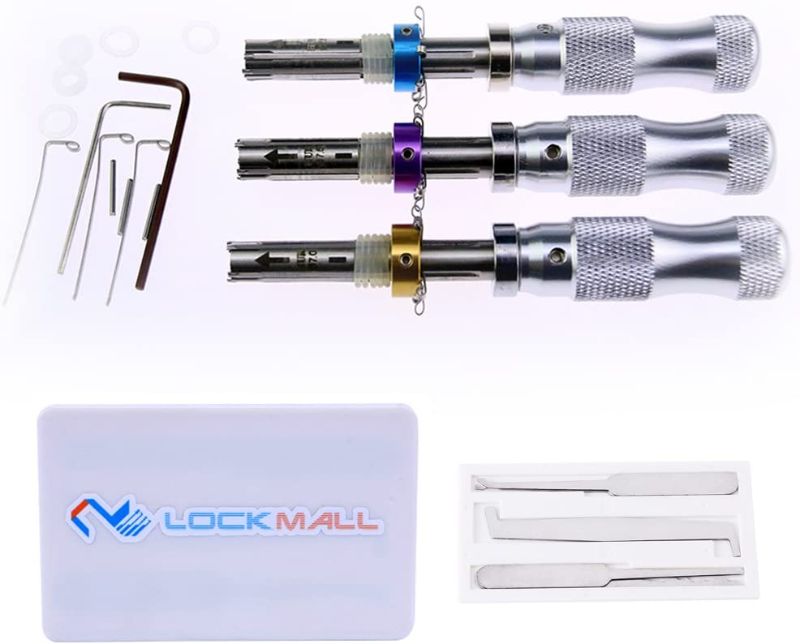 Photo 1 of Lockmall HUK 7 Pin Tubular lock pick Adjustable 7mm 7.5mm and 7.8mm 3 Piece Set
