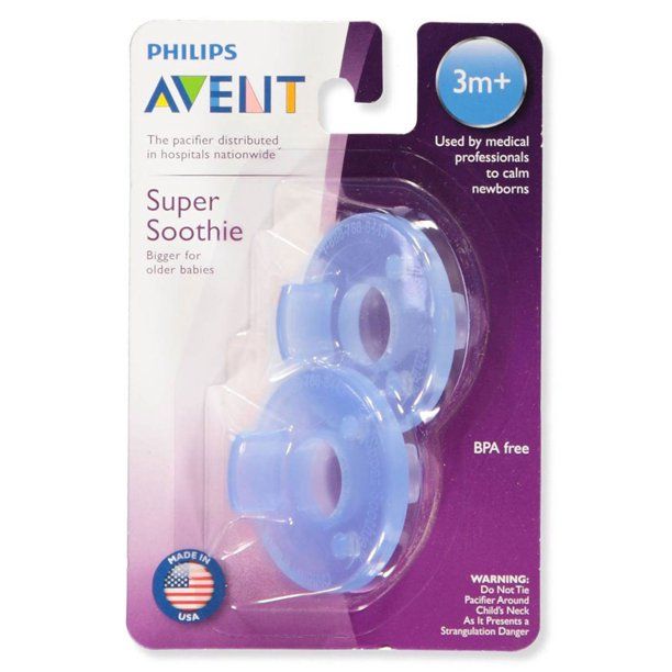 Photo 1 of Avent 2-Pack Super Soothie Pacifiers - blue, one size
