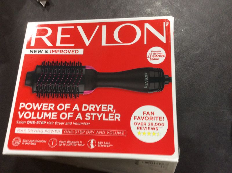 Photo 2 of REVLON One-Step Volumizer Original 1.0 Hair Dryer and Hot Air Brush, Black

