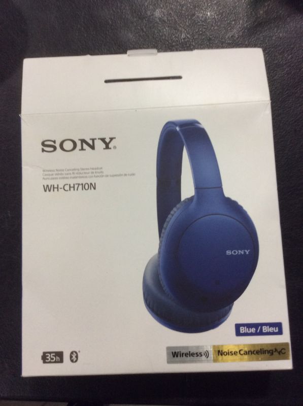 Photo 3 of Sony Noise Cancelling Headphones WHCH710N: Wireless Bluetooth Over the Ear Headset with Mic for Phone-Call, Blue (Amazon Exclusive)
