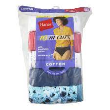 Photo 1 of Hanes® Women's Cotton Hi-Cut Assorted Size 6, 10pk ( 9 PACK 1 MISSING )