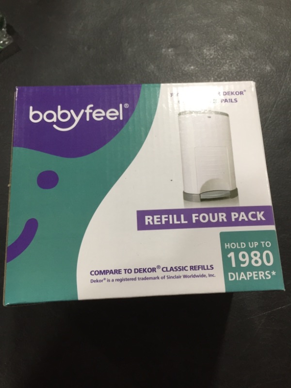 Photo 3 of Babyfeel Refills Compatible with Dekor Plus Diaper Pail | 4 Pack | Exclusive 30% Extra Thickness | Diaper Pail Refills with Powerful Odor Elimination | Fresh Powder Scent 
