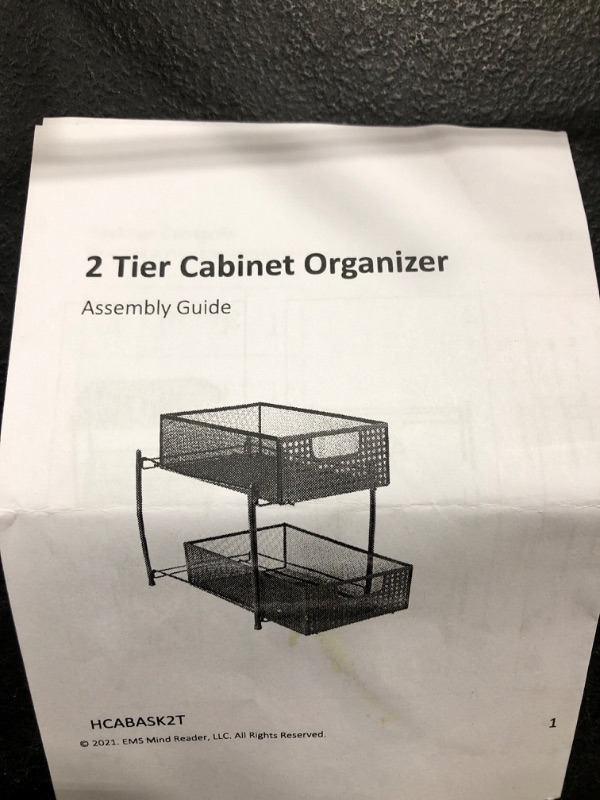 Photo 1 of 2 tier cabinet organizer- black ( parts only )