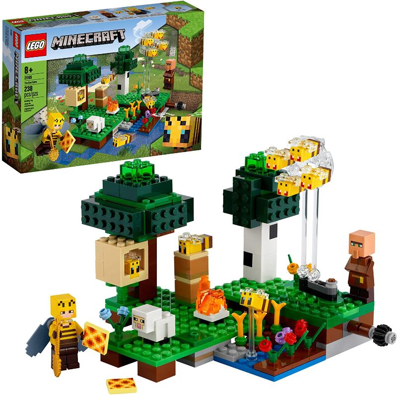 Photo 1 of LEGO Minecraft The Bee Farm 21165 Minecraft Building Action Toy with a Beekeeper, Plus Cool Bee and Sheep Figures, New 2021 (238 Pieces)
