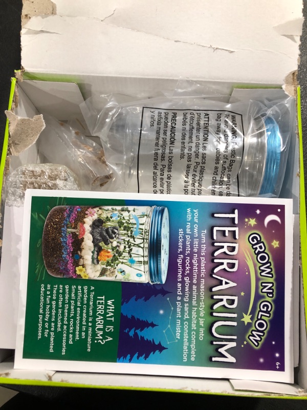 Photo 1 of Creativity for Kids Grow 'N Glow Terrarium Kit for Kids - Science Activities for Kids (Packaging May Vary) , Beige
