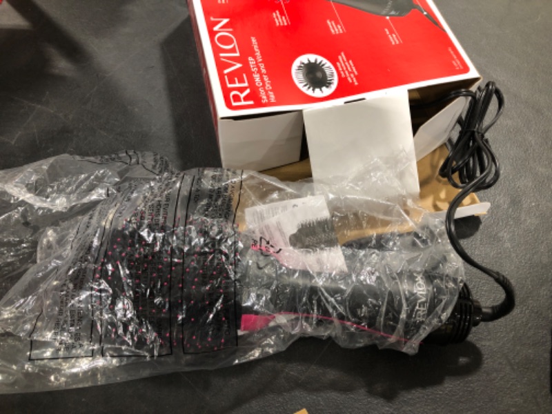 Photo 3 of REVLON One-Step Volumizer Original 1.0 Hair Dryer and Hot Air Brush, Black
