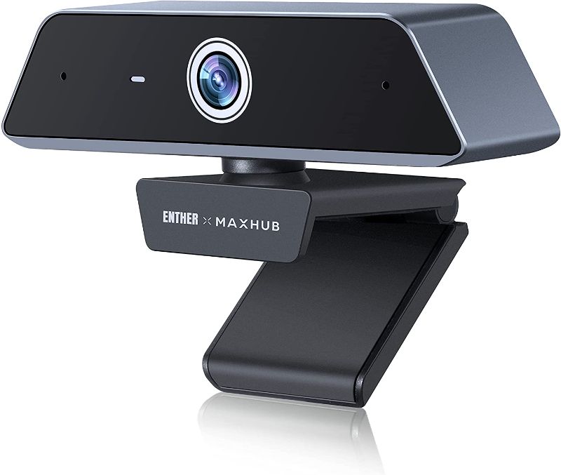 Photo 1 of Enther & MAXHUB 4K Webcam with Microphone, HD Webcam with AutoFocus Auto Light Correction?Plug and Play USB Webcam for Live Streaming/Gaming/Online Learning/Video Conferencing/Zoom/Skype
