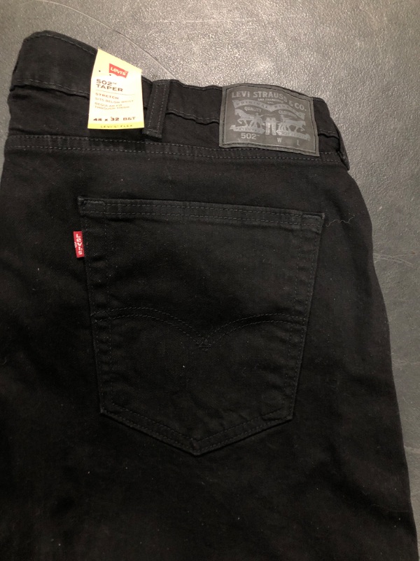 Photo 4 of Levi's Men's 502 Taper Jean-black- 44x32
