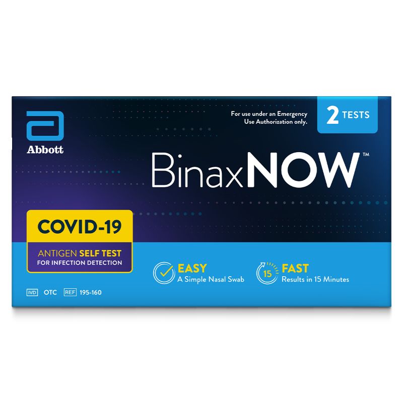 Photo 1 of BinaxNOW COVID?19 Antigen Self Test by Abbott (2 Count)
