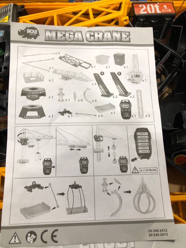 Photo 3 of DICKIE TOYS Mighty Construction Crane with Remote Control, Trolley, for Ages 3 and up
