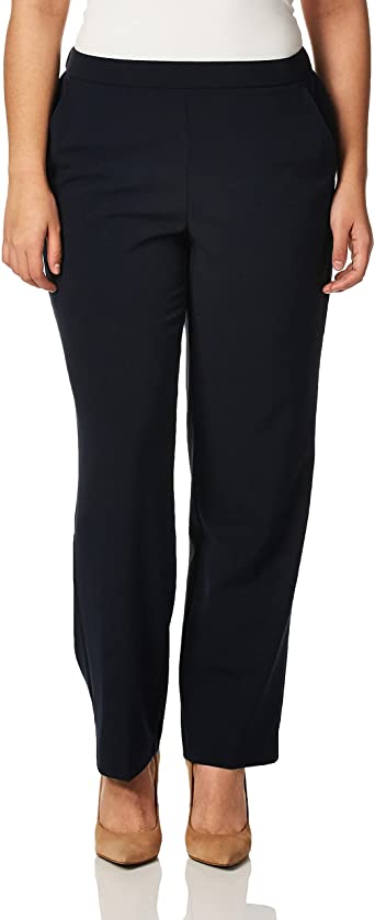 Photo 1 of Briggs New York Women's Pull on Dress Pant Average Length & Short Length- Size 8s, Navy Blue
