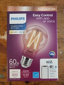 Photo 1 of 3pk | Philips WIZ Tunable White Smart Wi-Fi LED Bulb LED 60W Replacement 7W LED
