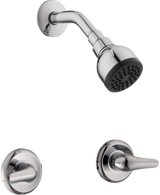 Photo 1 of Glacier Bay Aragon 2-Handle 1-Spray Shower Faucet in Chrome (Valve Included)
