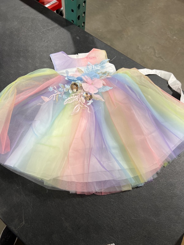 Photo 1 of Girls Pageant Princess Flower Dress Kids Prom Puffy Ball Gowns, size 110 (3T 3-4y)
