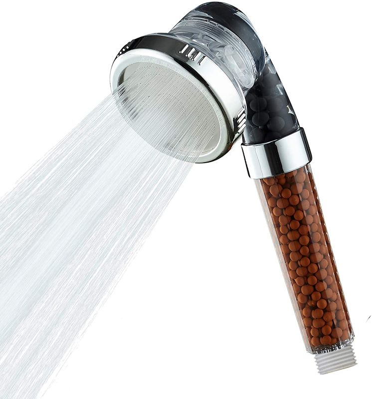 Photo 1 of GIFT ZEN Zen Ionic Shower Head with Beads,3-Setting Filtered High Pressure Water Saving Ecowater Spa Showerhead for Dry Skin & Hair (no hose)
