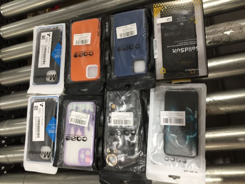 Photo 1 of BOX LOT OF ASSORTED CELL PHONE CASES, 8 PACK