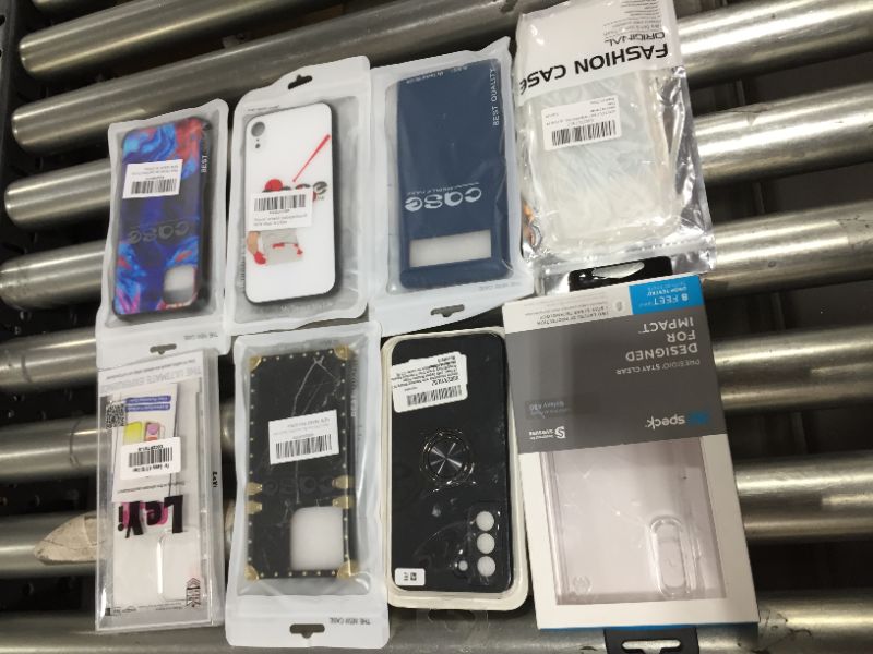 Photo 1 of BOX LOT OF ASSORTED CELL PHONE CASES, 8 PACK