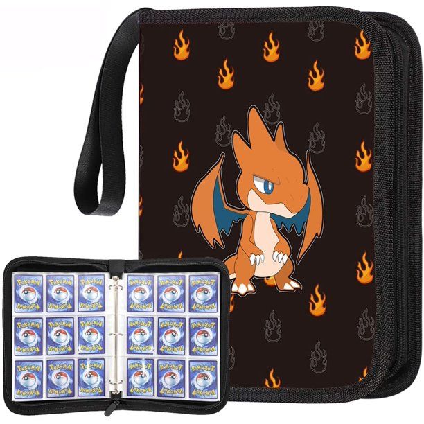 Photo 1 of JoyX Baseball Card Sleeves Compatible with Pokemon Trading Cards, Carrying Case Fit for Pokemon Binder Card Holder Set, Holds Up to 648 Cards
