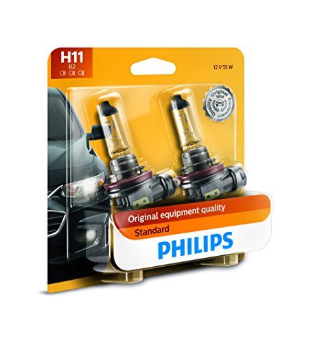 Photo 1 of Philips H11 Standard Halogen Replacement Headlight Bulb, 2 Pack
