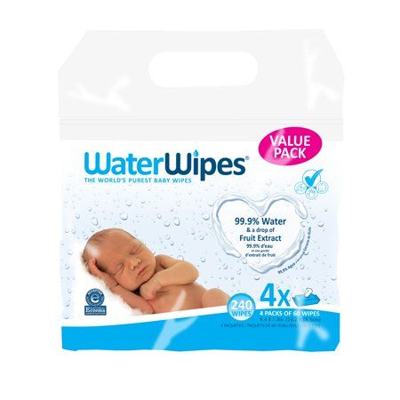 Photo 1 of WaterWipes Unscented Baby Wipes, 4 PACKS OF 60 WIPES