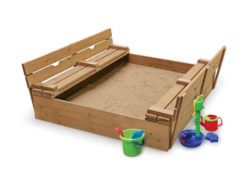 Photo 1 of Covered Convertible Sandbox with Two Bench Seats
