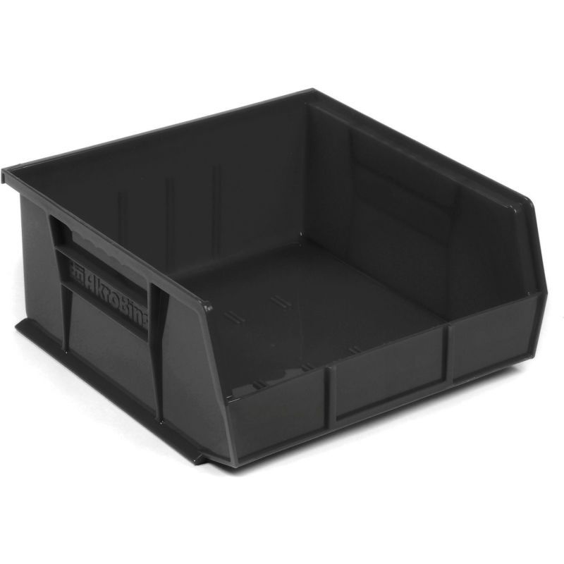 Photo 1 of Akro-Mils® AkroBin® Plastic Stack & Hang Bin, 11"W x 10-7/8"D x 5"H, Black - Pkg Qty 6
