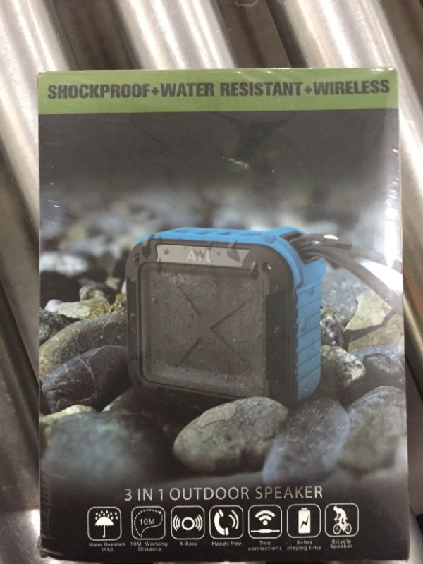 Photo 2 of Portable Outdoor Waterproof Bluetooth Speaker- Wireless 10 Hour Rechargeable Battery Life, Powerful 5W Audio Driver, Pairs Easily to All Bluetooth Devices, Phones, Tablets, Computers, Soundfit (Green)
