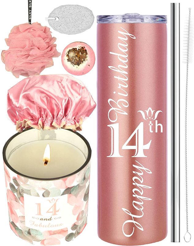 Photo 1 of 14th Birthday Gifts for Girl, 14 Birthday Gifts, Gifts for 14th Birthday Girl, 14th Birthday Decorations, Happy 14th Birthday Gift, 14th Birthday Tumblers, 14th Birthday Party Supplies
