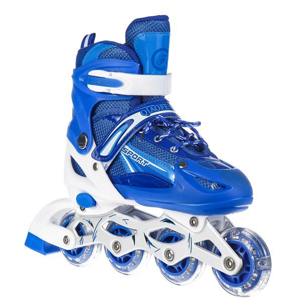 Photo 1 of Outdoor Adjustable Skating Shoes Inline Skates w/ Light Up Wheels LED Flashing Roller Skates For Kids Boys Girls
