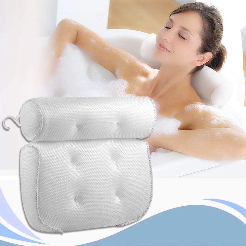 Photo 1 of Bath Pillow Headrest for Bathtub with Powerful Suction Cups for Woman Mum Gift
