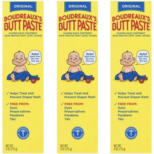 Photo 1 of Boudreaux's Butt Paste Diaper Rash Ointment, Original, Triple Pack, 3 x 4 oz
