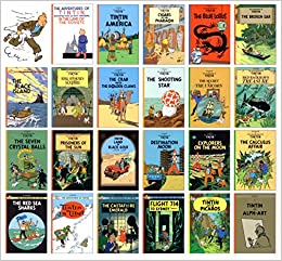 Photo 1 of [Original U.S. Edition, 23 Books Set] The Adventure Of Tintin - Collection Set of All Original 23 Full Sized Titles by Little, Brown and Co Comic Books Strip Series Unknown Binding
