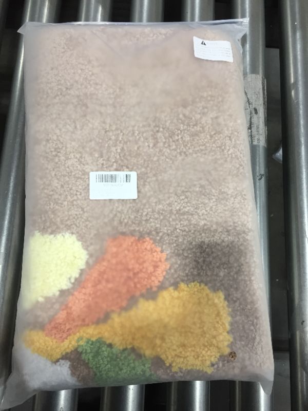 Photo 2 of Colorful Bathroom Rugs Non Slip 20 x 32 inches, Extra Soft and Absorbent Shaggy Rug, Colorful Mats, Machine Washable Rugs (Art Tree & Camel )
