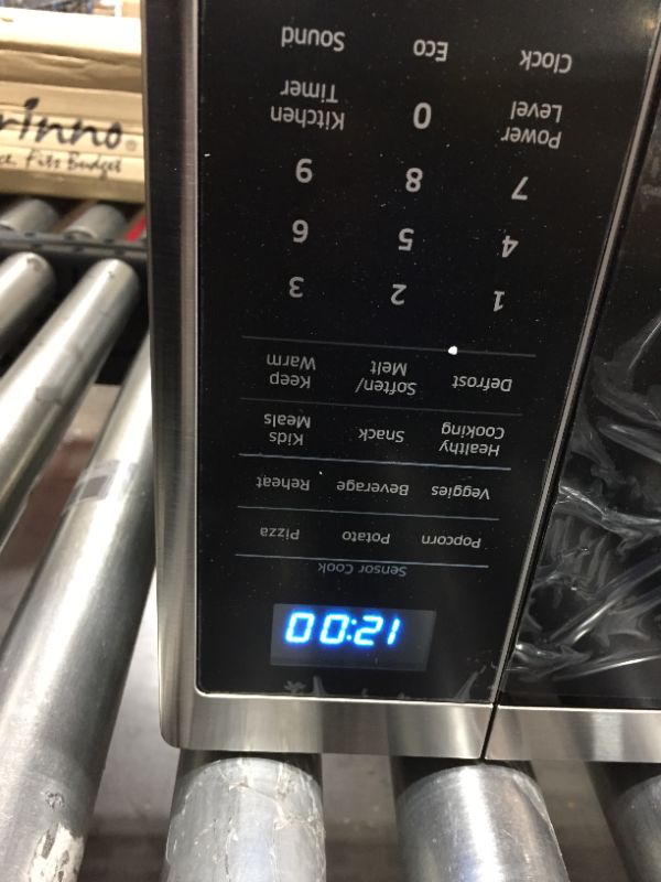 Photo 1 of Samsung - 1.4 cu. ft. Countertop Microwave with Sensor Cook - Stainless steel
