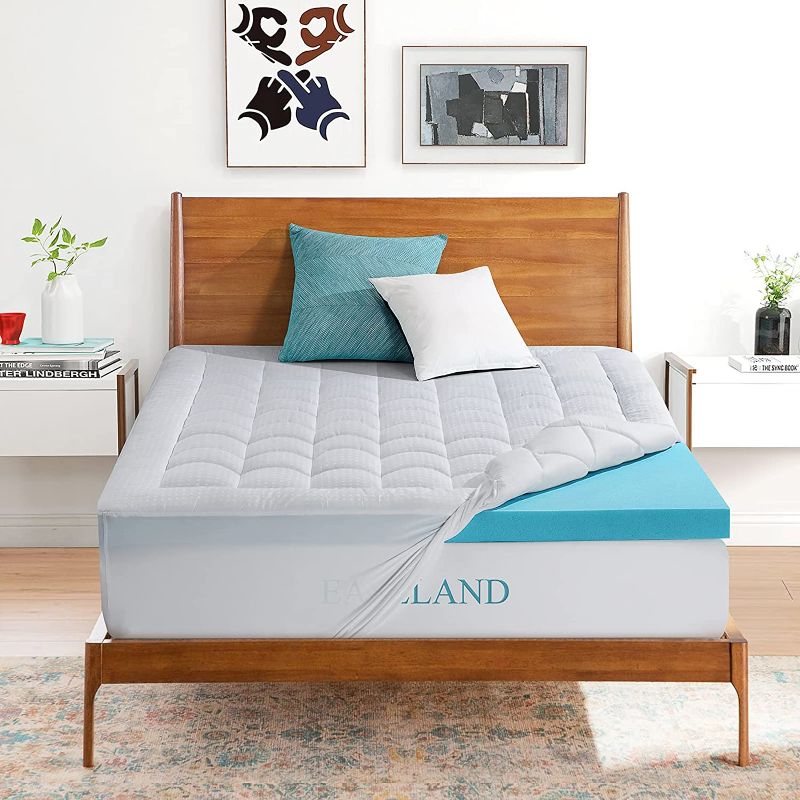 Photo 1 of EASELAND Dual Layer Mattress Topper California King ( Mattress Pad and 2 inch Gel Memory Foam Mattress Topper )
