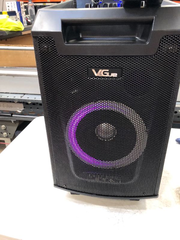 Photo 2 of VeGue Karaoke Machine, Bluetooth Speaker PA System for Adults & Kids with 2 Wireless Microphones, 8'' Subwoofer, Wireless Singing Machine for Christmas Party, Wedding, Gathering(VS-0866)
