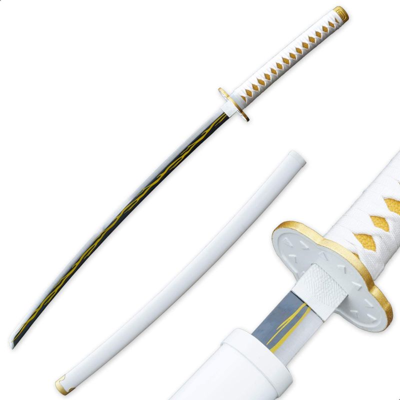 Photo 1 of RENGENG Cosplay Anime Demon Slayer Katana Samurai Sword, foam , Hand-Wound Wax Rope
