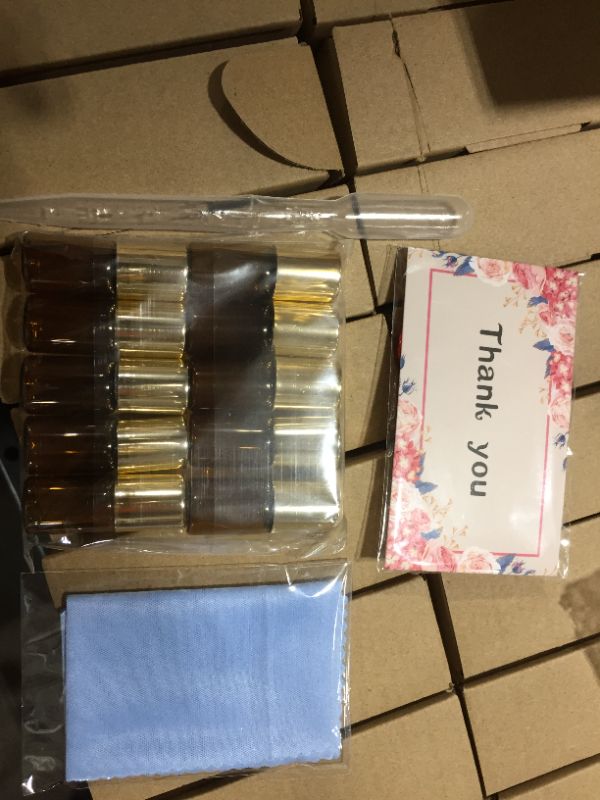Photo 1 of 6 Pack Simple-E 3ml Amber Glass Roll on Essential Oil Empty Perfume Bottle w/Stainless Steel Roller Ball Pack of 10pcs