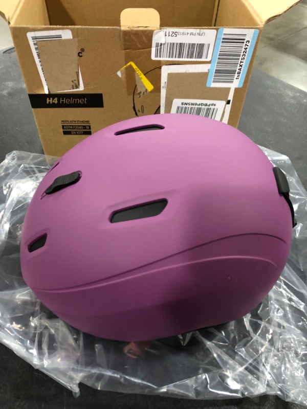 Photo 1 of RETROSPEC H4 SNOW HELMET, PURPLE. 