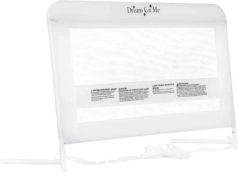 Photo 1 of Dream On Me Lilibet Twin/Full/Queen Mesh Safety Bed Rail Single Pack| 2340| White
