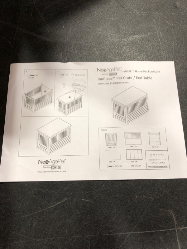 Photo 6 of ECOFLEX Dog Crate. GREY COLORED. PHOTO FOR REFERENCE ONLY. MAY VARY SLIGHTLY. OPEN BOX. BROKEN CONNECTION BAR.