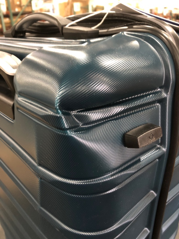 Photo 5 of Samsonite Omni 2 Hardside Expandable Luggage with Spinner Wheels, Nova Teal, Checked-Medium 24-Inch
